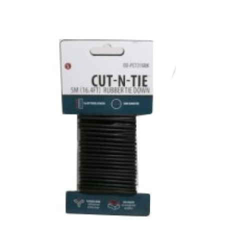 Tie Down Rubber 3mm X 16.4' Black Cut-n-tie