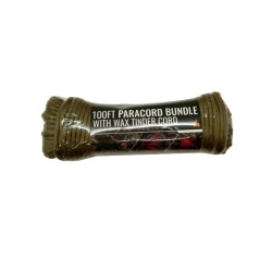 Paracord 100' Green 550lb. w/Wax Tinder Cord