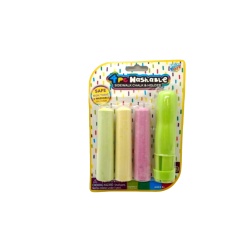 4pc. Washable Sidewalk Chalk & Holder Anker Art