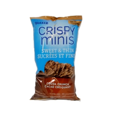 Crispy Minis Sweet & Thin Cocoa Crunch 90g. Quaker