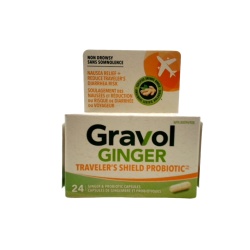 Gravol Ginger Traveler's Shield Probiotic 24pk. Non Drowsy