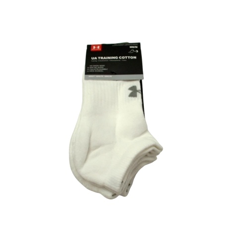 Socks Ladie's 3pk. White Under Armour Training Cotton No Show