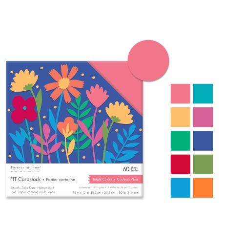 Bright Colors Scrapbook Cardstock: 12x12