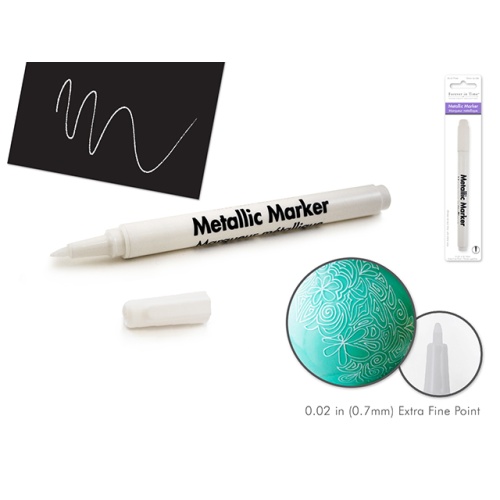 Metallic Marker: 0.7mm Extra Fine Point... C) White