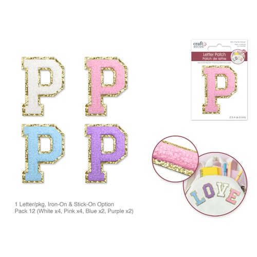 2.5 Iron-On Letter/Sticker Patch 3D Chenille P