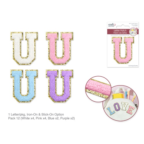 2.5 Iron-On Letter/Sticker Patch 3D Chenille U
