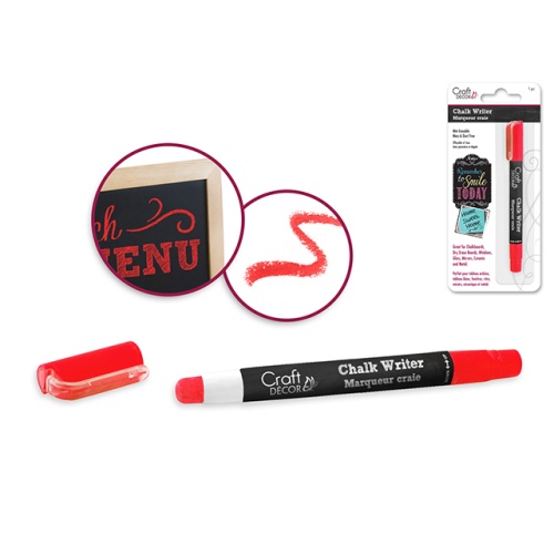 Chalk Writer Blister-Carded L) Red