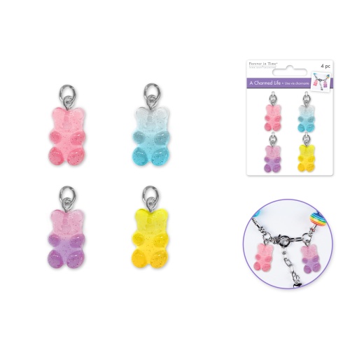 Paper Craft Emb: Charmed Life Asst Charms w/Hoop Finding C) Gummy Bear