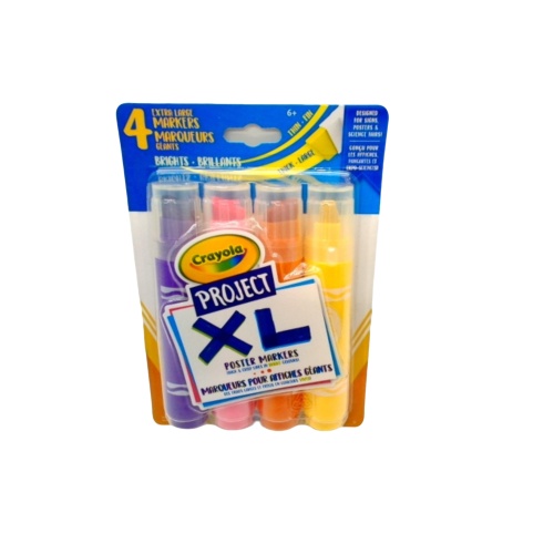 Project XL Poster Markers 4pk. Ass't Colours Crayola