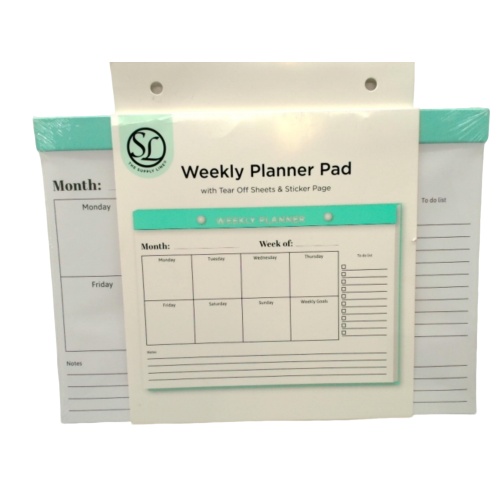Weekly Planner Pad w/Tear Off Sheets & Stickers The Supply Line