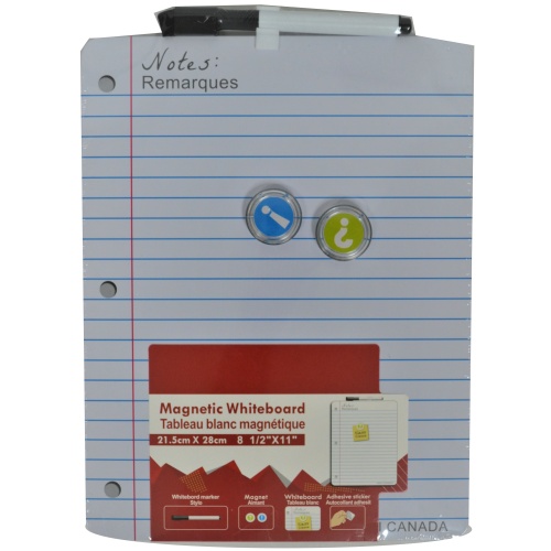Magnetic Whiteboard 8.5x11 Inch With Marker And Magnets
