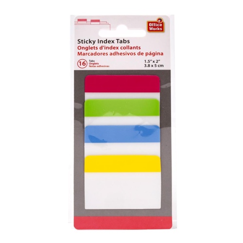 Sticky Index tab 16-sheets 5 x 3.8 cm, 4C, OOP Office Works