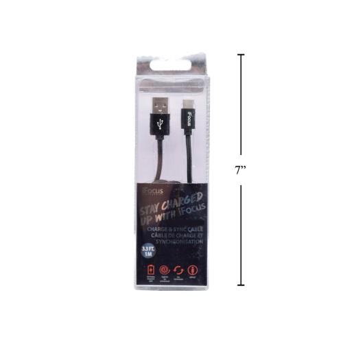 Cable - USB Type-C® 3.3ft Black iFocus