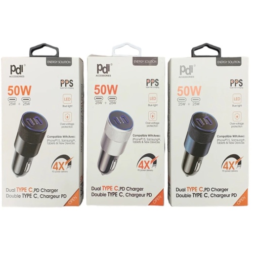 Car Charger 50W 2x USB Type-C®