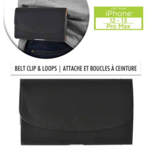 Phablet Smartphone horizontal
case with belt clip and magnetic flap - up to 5.7 inch phone - black