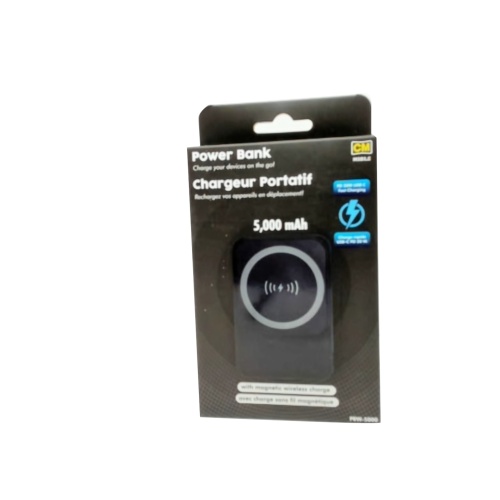 Power bank 5,000 mAh with magnetic wireless charging - PD 20W Type-C charging