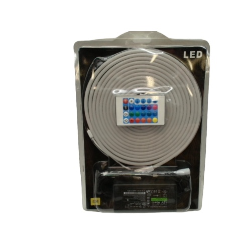 Neon RGB LED strip 12VDC 5M kit with remote and power supply