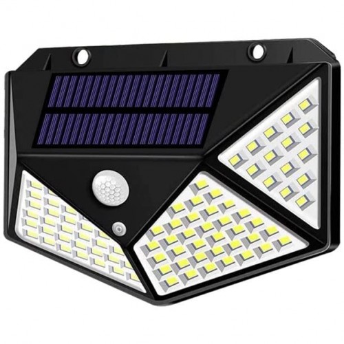 Solar LED Light with motion sensor - on/off switch with 3 modes - 100 LEDs (endcap)