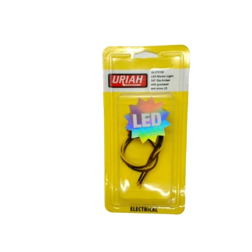 LED Marker Light Amber 3/4 Dia. w/Grommet & Wires Uriah