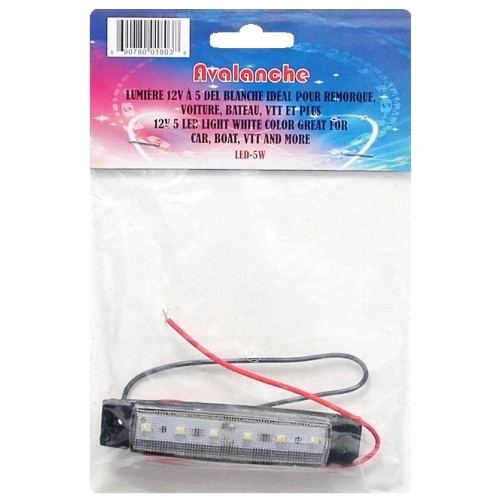 white 6 LED strip 12 volt for car boat trailer etc..