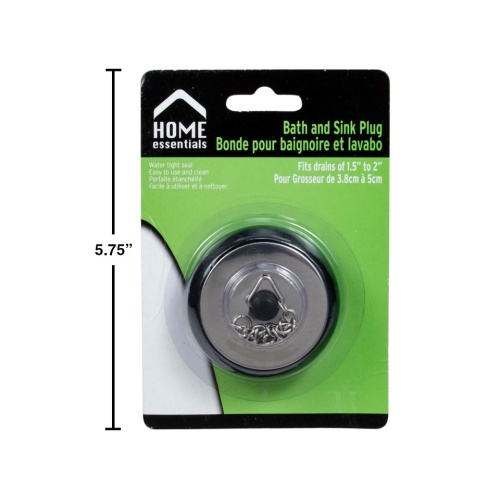 Bath and Sink Plug  fits 1.5-2 inch 3.8-5cm drain