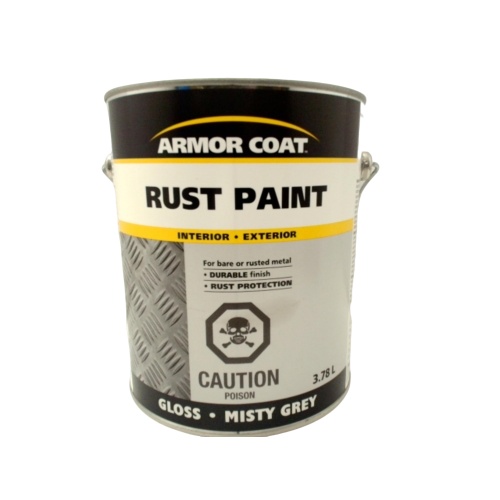 Rust Paint Gallon Misty Grey Interior Exterior Armor Coat