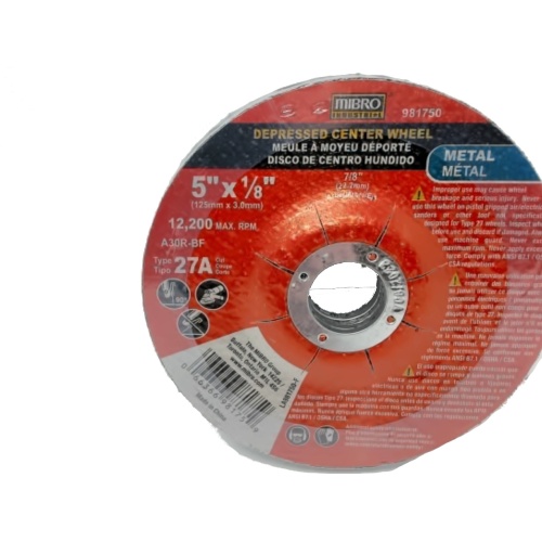 Depressed Center Wheel Cutter 5 X 1/8