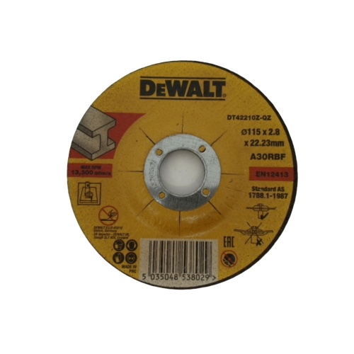 Metal Cutting Wheel Depressed Center 4.5 115 X 2.8 X 22.23mm Dewalt