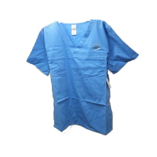 Scrub Top V Neck Blue Assorted Sizes (Each Sold Individually)