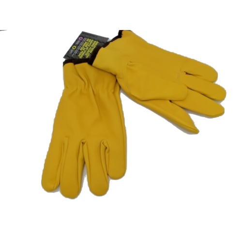 Work Gloves Driver Sheepskin Leather Large Yellow (Or 2/$9.99)