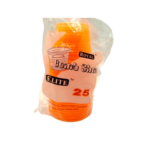 Bomb Shot Cups 25pk. Royal Elite 1.oz + 2.75oz. Orange