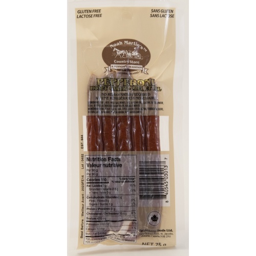 Pepperoni - Honey Garlic 6 inch 75g - Heidelberg Foods Ltd. Made in Canada