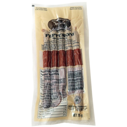 Pepperoni - Mild 5 pcs 75g - Heidelberg Foods Ltd. Made in Canada