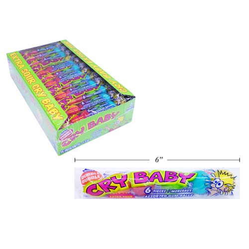 Gumballs Sour Assorted, 36g 6 pcs Cry Baby