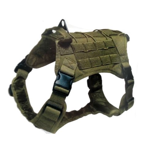K-9 Tactical M.O.L.L.E. dog vest medium 4 quick buckles service dog patch included 15-30kg