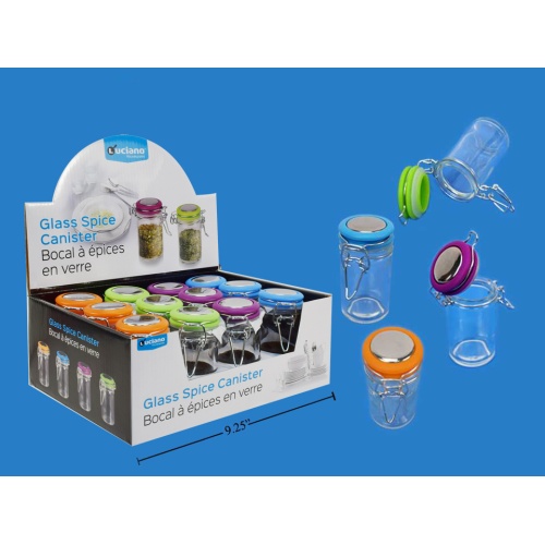 Glass Spice Canister, 1.78Dia x 3.5