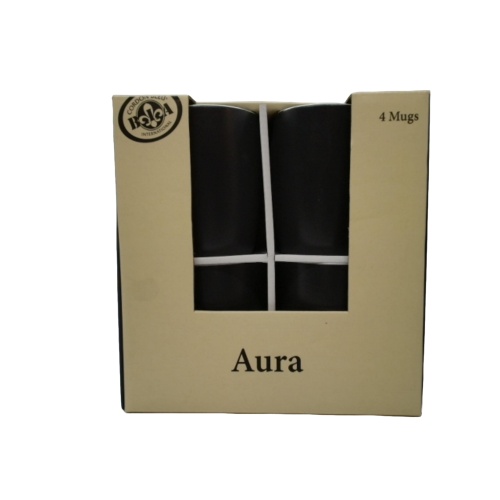 Mugs 4pk. 12oz. Stoneware Onyx Aura Cordon Bleu