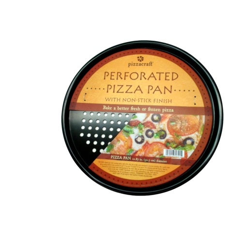 Perforated Pizza Pan 12.87 w/Non Stick Finish Pizzacraft