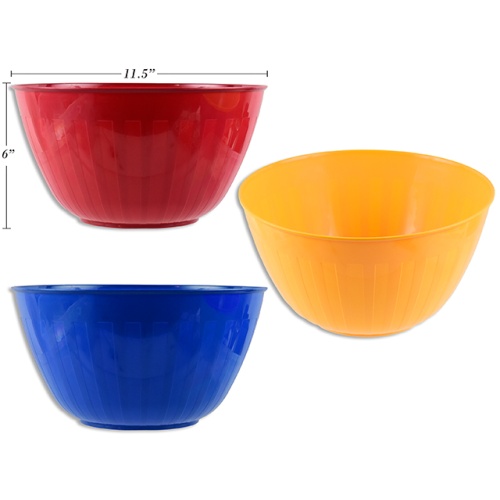Plastic Bowl 7qt. Assorted colors