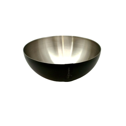 Salad Bowl 9.75 Diam. Stainless Steel & Black Natural Living