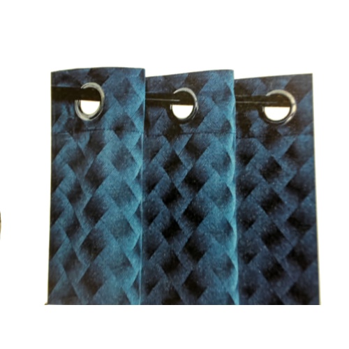 curtain Jacquard navy with metal grommets - brayden 54x84 inch 1.37x2.13m