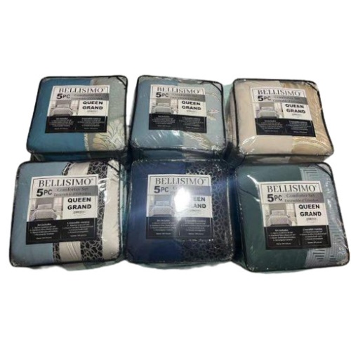 Comforter Set 5PC Jacquard – Assorted Prints Queen