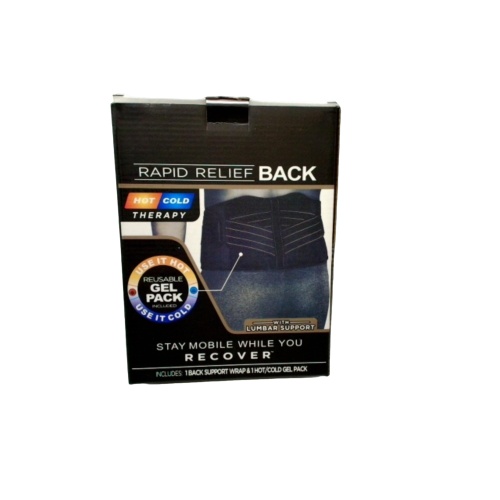 Rapid Relief Back Support w/Reusable Hot/Cold Gel Pack