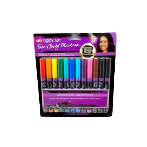 Face & Body Markers 12pk. Ass't Colours Tulip Body Art