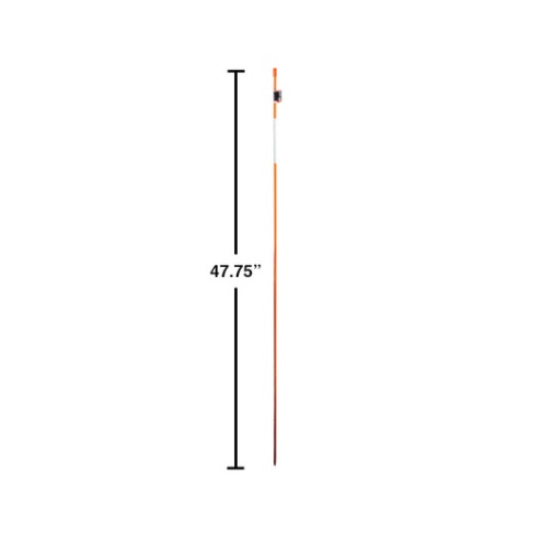 Driveway marker pole - 4 feet orange with reflective stripe