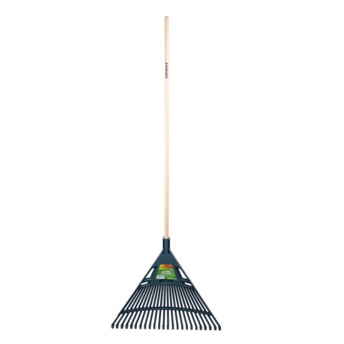 Lawn & Leaf Rake 24in Plastic Head 24-Tine 47in Wood Handle