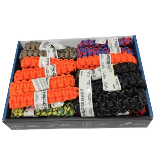 Paracord Bracelet 8 500lbs. Breaking Point Ass't Colours