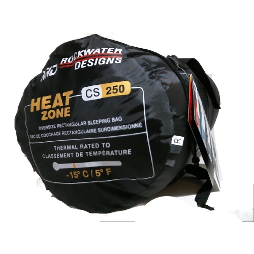Sleeping bag cs250 -15C 5F 78+15x42 inch 198+38x107 cm heat zone