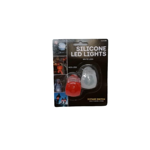 Silicone LED Lights 2pk. White & Red 3 Stage Switch