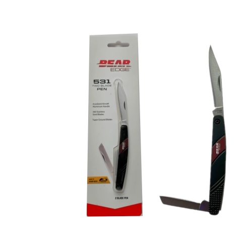 Two Blade Pen Knife 3 Anodized Aircraft Aluminum Bear Edge